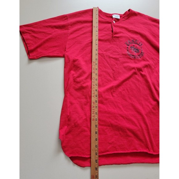 VTG Eagle Sportswear TShirt Sz L 90s Zesco Fisher Allied 2 button Single Stitch - Picture 4 of 7